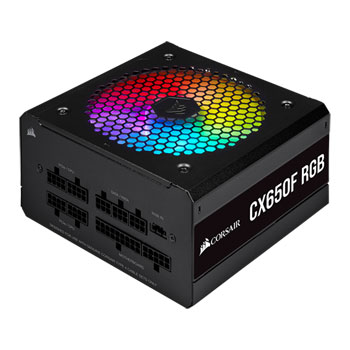 Corsair 650 Watt CX650F RGB Fully Modular Black PSU/Power Supply : image 1
