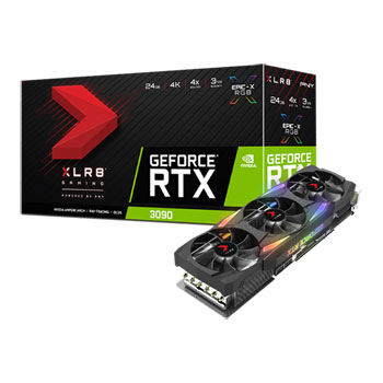 【GPU】NVIDIA GeForce RTX 3090（24GB） PNY NVIDIA GeForce RTX 3090 24GB XLR8 Gaming EPIC-X RGB Triple Fan