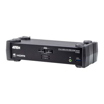 ATEN 2-Port USB 3.0 4K HDMI KVMP Switch with Audio Mixer Mode : image 1