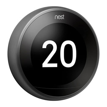 Google Nest Learning Thermostat 3rd Gen Dual Band WiFi Battery Version  Black LN110550 | SCAN UK