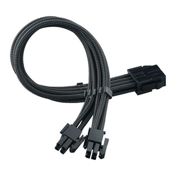 SilverStone 30cm EPS 8-pin to 8-pin (4+4) Extension Power Cable - Black : image 1