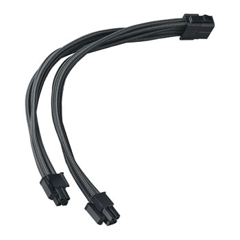 SilverStone 30cm EPS 8-pin to 8-pin (4+4) Extension Power Cable - Black : image 2