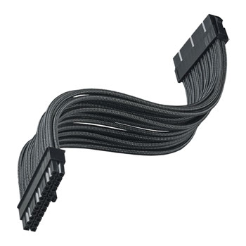 SilverStone 30cm 24-pin ATX Extension Power Cable - Black : image 1