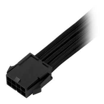 SilverStone 30cm 8-pin to PCIe 8-pin (6+2) Extension Power Cable - Black : image 3