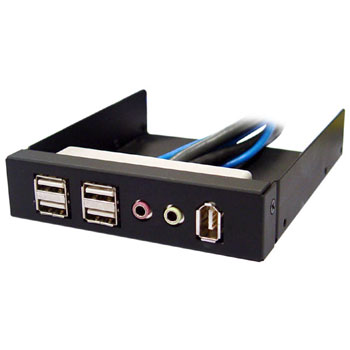 Silverstone FP32B Aluminium Black Front I/O 3.5" 4xUSB Audio Firewire : image 1