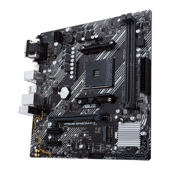 ASUS AMD Ryzen PRIME B450M-K II AM4 PCIe 3.0 mATX Motherboard : image 3