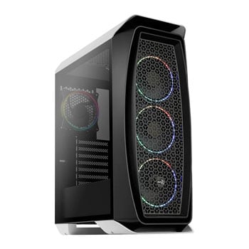 Aerocool Aero One Eclipse Mid Tower Case Tempered Glass with RGB Controller Hub - White : image 1