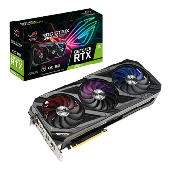 ASUS NVIDIA GeForce RTX 3060 Ti 8GB ROG Strix OC Ampere Graphics Card : image 1