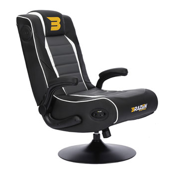 BraZen Serpent 2.1 Bluetooth Surround Sound Gaming Chair Black/White