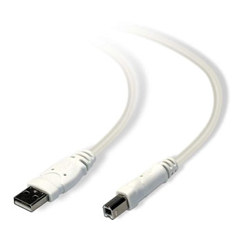 Belkin White USB A to B Cable 2.1m Ideal for Printers & Ext HDD