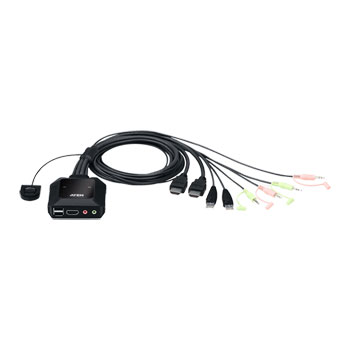 ATEN 2-Port USB HDMI KVM Switch with Remote Port Selector : image 1