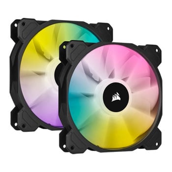 Corsair iCUE SP140 RGB ELITE Dual 140mm PWM Fan Twin Pack with Lighting Node CORE : image 1