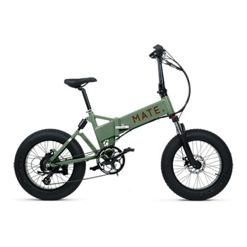 750W MATE X Dusty Army Foldable Electric Bike : image 1