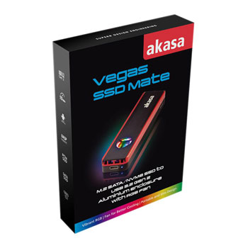Akasa Vegas SSD Mate Portable M.2 SATA / NVMe SSD Enclosure : image 3