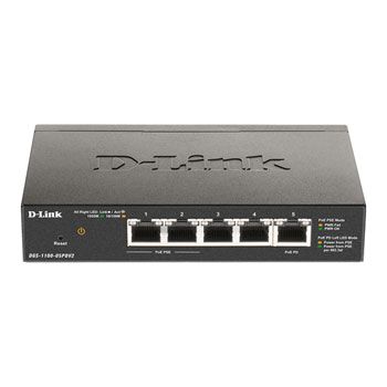 D-Link DGS-1100-05PDV2 5 Port Gigabit PoE Smart Managed Switch : image 2