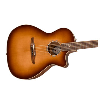 Fender - Newporter Classic Acoustic-Electric Guitar - Aged Cognac Burst, including Gig Bag : image 2