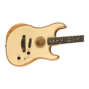Fender - American Acoustasonic Stratocaster Acoustic-Electric Guitar - Natural : image 2