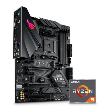 ASUS ROG Strix B450-F GAMING II Motherboard + AMD Ryzen 5 5600X CPU + RGB Cooler CPU Bundle
