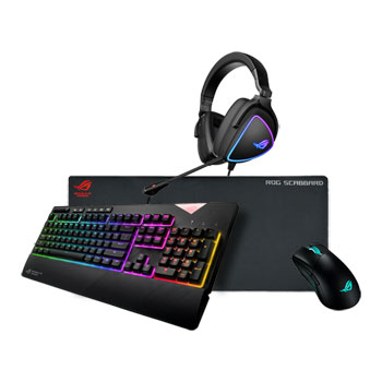 Asus Rog Strix Flare Keyboard With Gladius Iii Mouse Delta S Headset Scabbard Pad Ln1176 90mp00m0 B0ea00 90mp00 Bmua00 90yh02k0 B2ua Scan Uk
