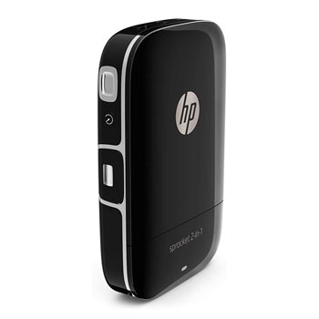 HP Sprocket 2 In 1 Portable Photo Printer + Camera Bundle Pack iOS/Android Black : image 4