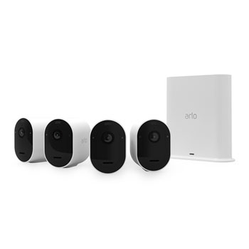 Arlo Pro 3 2K 4 Camera Wireless Indoor/Outdoor Colour Night Vision CCTV System White : image 1