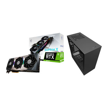MSI NVIDIA GeForce RTX 3070 Ti SUPRIM X Ampere GPU with NZXT Black 