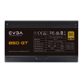 EVGA SuperNova GT 850 Watt Fully Modular 80+ Gold PSU/Power Supply (2021) : image 3