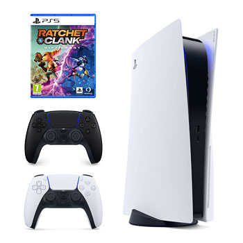 Sony PlayStation 5 \u0026 Ratchet and Clank: Rift Apart \u0026 Extra PS5 DualSense  Controller Bundle LN118361 - PS5+R\u0026C+BLKDualSense | SCAN UK