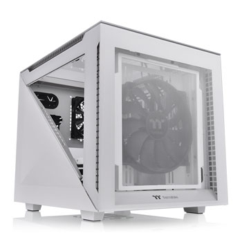 Thermaltake Divider 200 TG Snow Tempered Glass MicroATX PC Gaming Case
