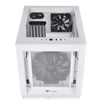 Thermaltake Divider 200 TG Snow Tempered Glass MicroATX PC Gaming Case : image 3