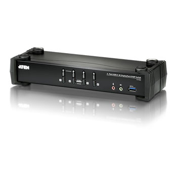 Aten 4-Port USB 3.1 4K DisplayPort KVMP™ Switch (Cables Included) : image 1