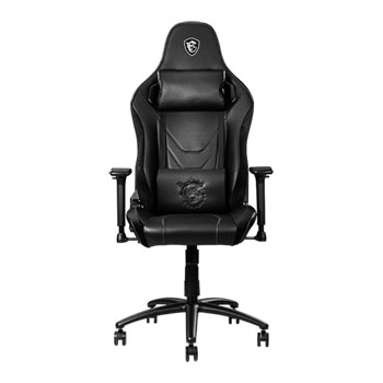 MSI MAG CH130X Gaming Chair 'Black with Carbon Fiber Leather Finish, Carbon Steel frame, Reclinable