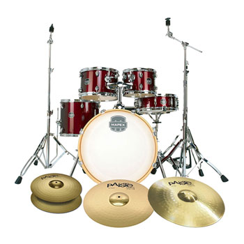 Mapex - Storm Series Special Edition Drum Kit 22" kick Inc. Paiste Cymbals - Burgundy : image 1