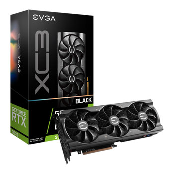 EVGA NVIDIA GeForce RTX 3070 8GB XC3 BLACK GAMING LHR Ampere Graphics Card : image 1