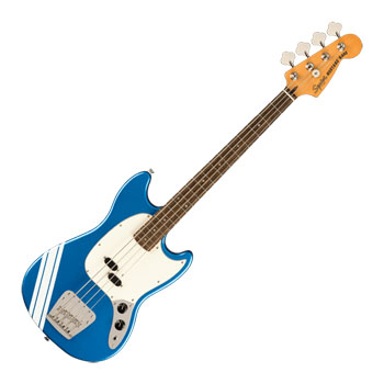 Squier - FSR Classic Vibe '60s Competition Mustang Bass, Lake Placid Blue with Olympic White Stripes