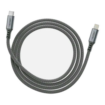 Ventev Apple Lightning to USB-C 3.1 Durable Braided Fast Sync/Charge Cable 1.2M Steel Grey : image 2