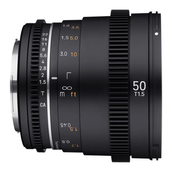 Samyang VDSLR 50mm T1.5 MK2 Prime Cine Lens (EF Mount) : image 2
