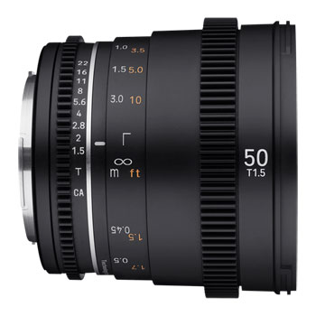 Samyang VDSLR 50mm T1.5 MK2 Prime Cine Lens (M4/3 Mount) : image 2