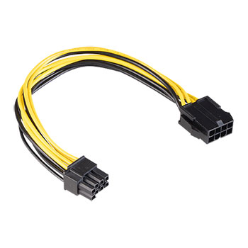 Akasa 20cm 12V ATX 8-Pin to PCIe 6+2 Pin Adapter Cable : image 2