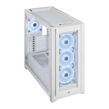 Corsair iCUE 5000X RGB QL Edition White Mid Tower Tempered Glass PC Gaming Case : image 3