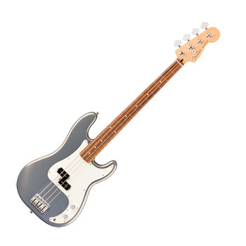 Fender - Player Precision Bass, Silver with Pau Ferro Fingerboard : image 1