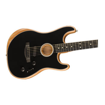 Fender - American Acoustasonic Stratocaster Acoustic-Electric Guitar - Black : image 2