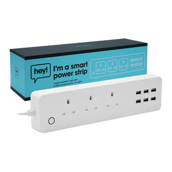 Hey! Smart Power Bar WiFi 6x Fast USB 3x Mains Sockets PDU - UK : image 1