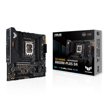 ASUS TUF GAMING B660M-PLUS D4 Intel B660 PCIe 5.0 mATX Motherboard : image 1