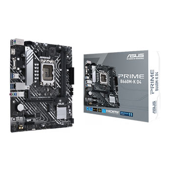 ASUS Intel B660 PRIME B660M-K D4 Micro-ATX Motherboard
