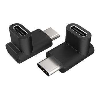 thumbnail interactive-video image 1 of 90 Degree USB 3.1 Adapter Set - Right Angle USB A Male To Female Left/Right/Up/Down 1 of 10