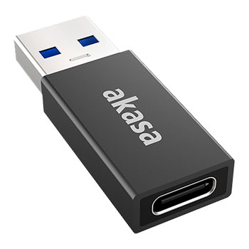 Akasa USB Type-A Male to USB Type-C Female Adapter Black/Space Grey : image 3