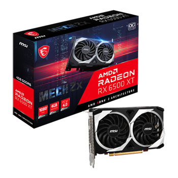 MSI AMD Radeon RX 6500 XT MECH 2X OC 4GB Graphics Card : image 1