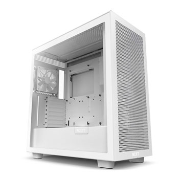 NZXT H7 Flow White Mid Tower Tempered Glass PC Gaming Case