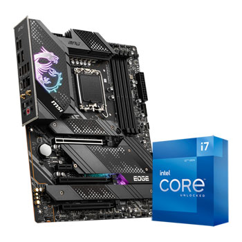 MSI MPG Z690 EDGE WIFI DDR4 + Intel Core i7 12700K CPU Bundle